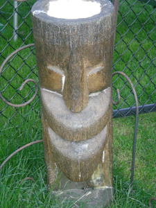 Vintage wood tiki