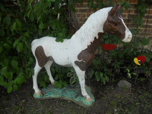 Cement horse